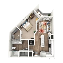 1 bed, 1 bath, 779 sqft, $1,696