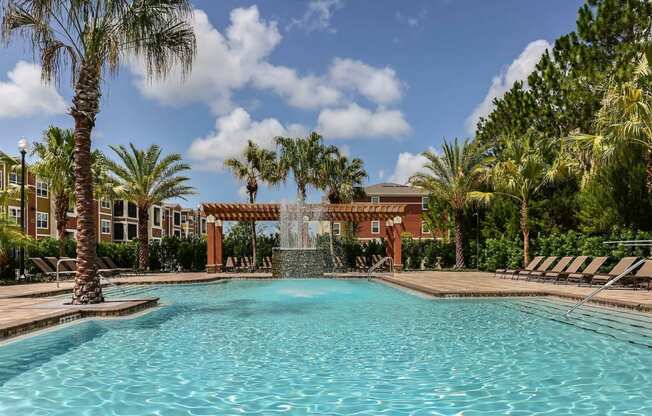 Large swimming pool at The Amalfi Clearwater Apartments