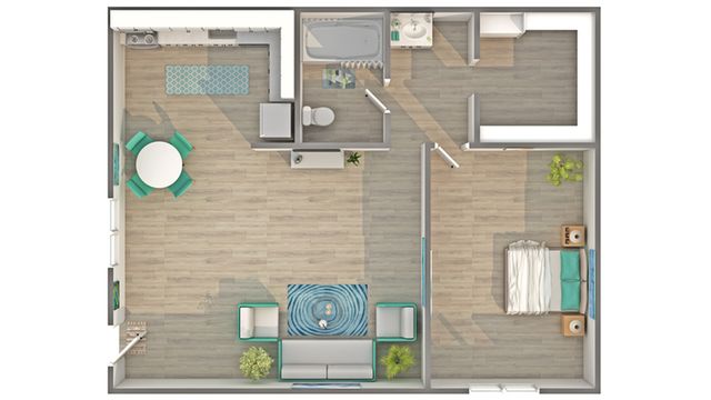 1 bed, 1 bath, 500 sqft, $1,120