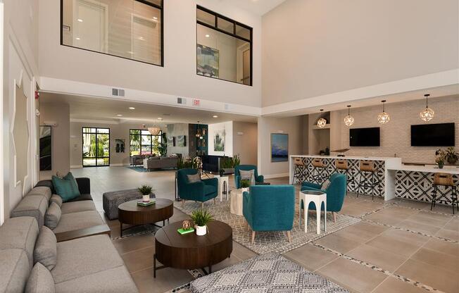 Club Room at Lyra Luxury Apartments Near Downtown Sarasota, FL