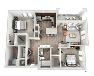 2 beds, 2 baths, 1,120 sqft, $1,914