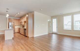 Wood Floors in Living Space at Element 47 by Windsor, 2180 N. Bryant St., Denver