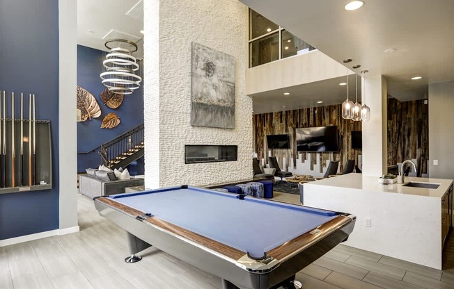 Apartments in Lone Tree - Aspect Lone Tree Club Room with Billiards Table