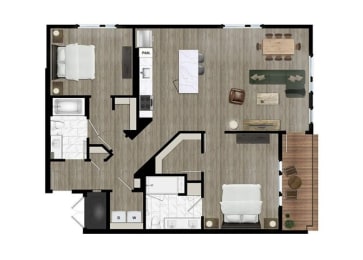 2 beds, 2 baths, 1,214 sqft, $2,655