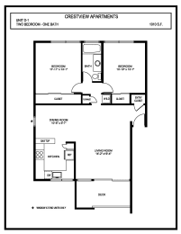 2 beds, 1 bath, 1,010 sqft, $3,400