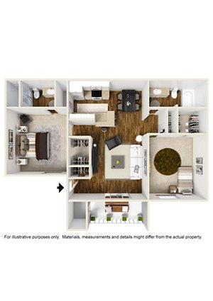 2 beds, 2 baths, 900 sqft, $1,375