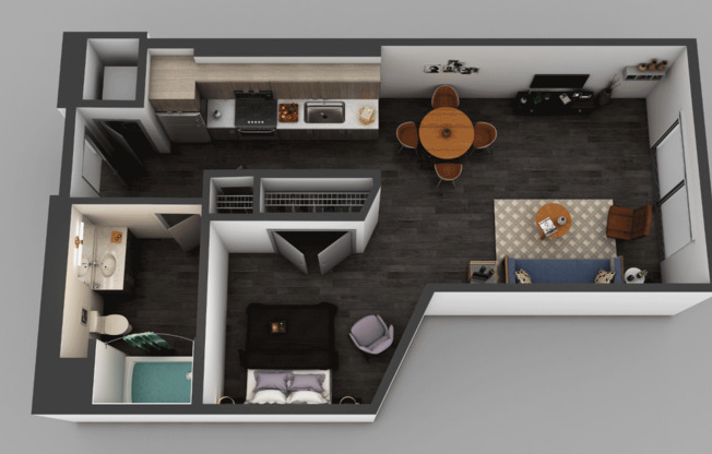 Studio, 1 bath, 598 sqft, $2,070, Unit 2336