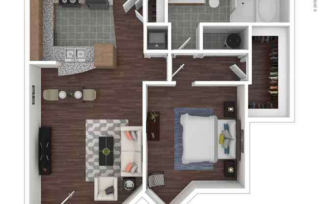 1 bed, 1 bath, 820 sqft, $2,075