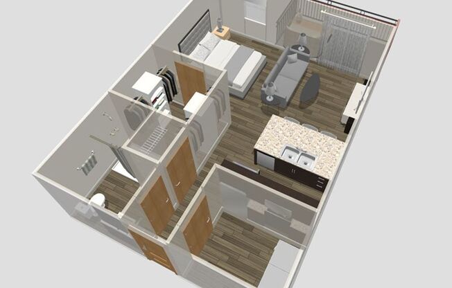 Studio, 1 bath, 563 sqft, $1,535, Unit 104-304