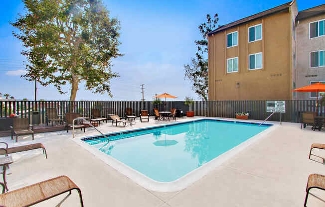 Courtyard resort-style swimming pool, spectacular views, lots of lounges and picnic area on the side