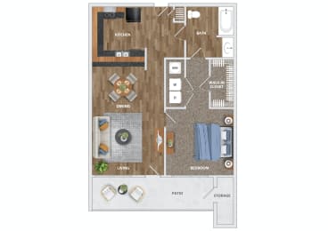 1 bed, 1 bath, 700 sqft, $1,265