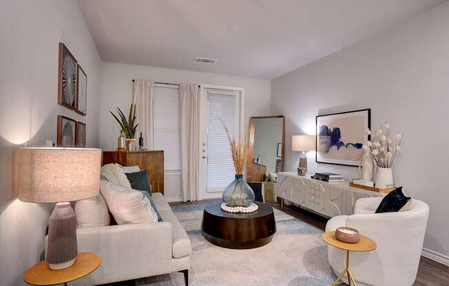 Well Lit Living Room at Edge and Stone, San Antonio