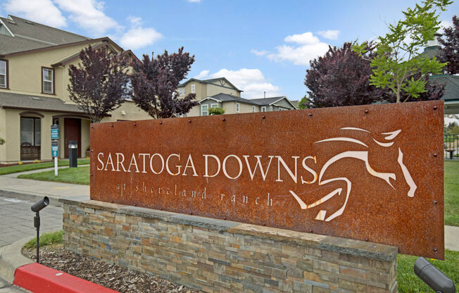 Entrance Signage | Apartments For Rent In Napa CA | Saratoga Downs at Sheveland Ranch