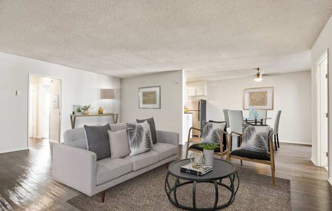 Living room at Rose Apartments, Los Angeles, CA, 90034