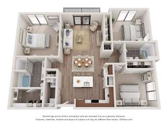 3 beds, 2 baths, 1,300 sqft, $2,518