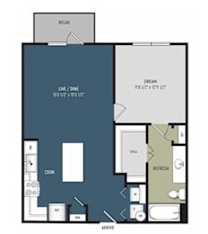 1 bed, 1 bath, 780 sqft, $1,532