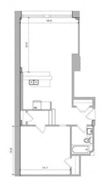 1 bed, 1 bath, 780 sqft, $1,375