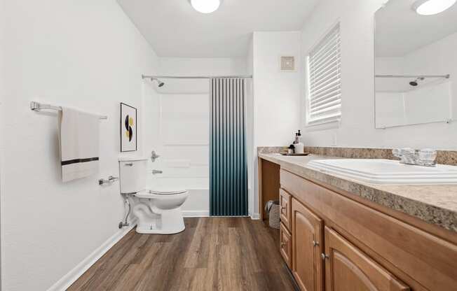 a bathroom with a toilet sink and bathtub