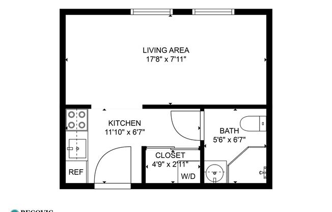 Studio, 1 bath, 245 sqft, $1,475, Unit 401