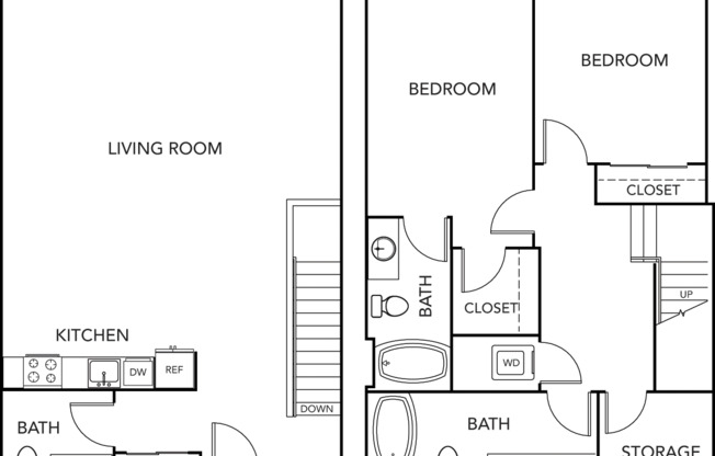 2 beds, 2 baths, 1,586 sqft, $3,445, Unit 322