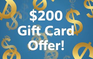 $200 Visa gift card offer!