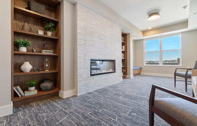 Library at Harbor at Twin Lakes 55+ Apartments, Roseville, MN