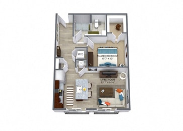 1 bed, 1 bath, 723 sqft, $1,415