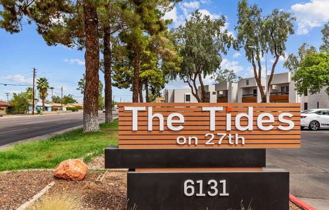 the tides on 27th apartments sign