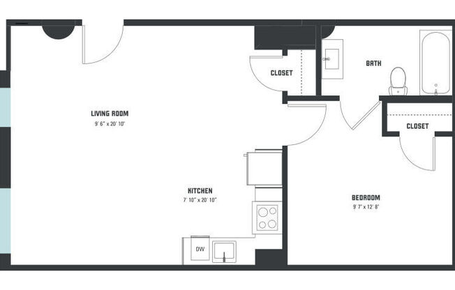 1 bed, 1 bath, 658 sqft, $1,438