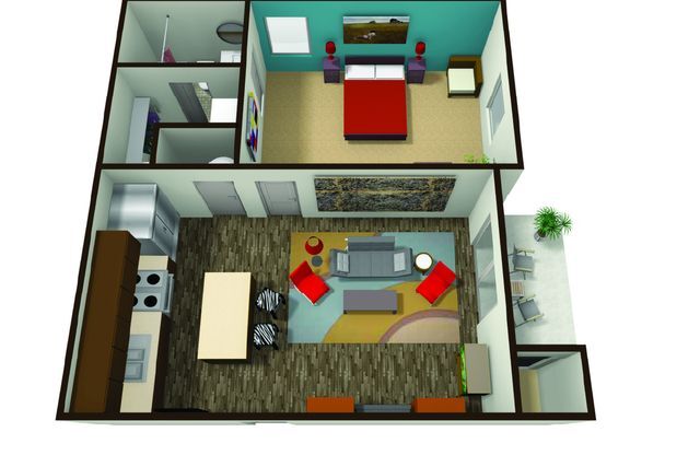 1 bed, 1 bath, 525 sqft, $1,675