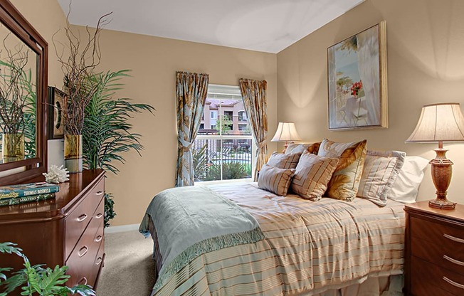 Comfortable Bedroom at 55+ FountainGlen Grand Isle, California