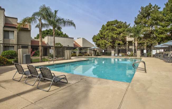 the swimming pool at our apartments