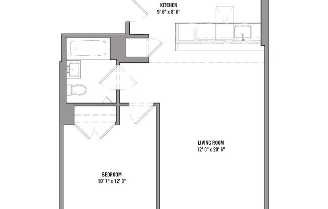 1 bed, 1 bath, 668 sqft, $4,851, Unit 17B