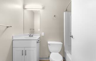 Bathroom at Clocktower and Velvet Mill Apartments, Connecticut