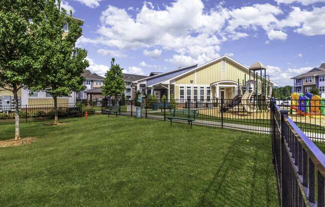 the preserve at ballantyne commons yard with a playground and fence