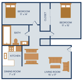 2 beds, 1 bath, 885 sqft, $1,010