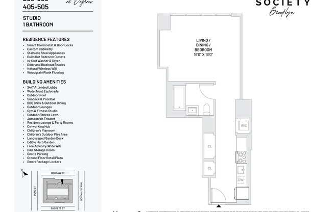 Studio, 1 bath, 463 sqft, $3,795, Unit 203