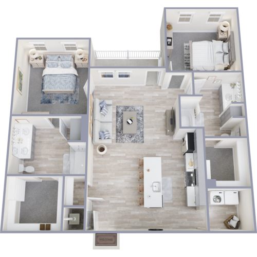 2 beds, 2 baths, 1,168 sqft, $2,175