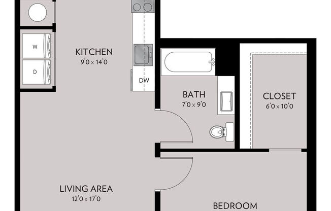 1 bed, 1 bath, 717 sqft, $1,666