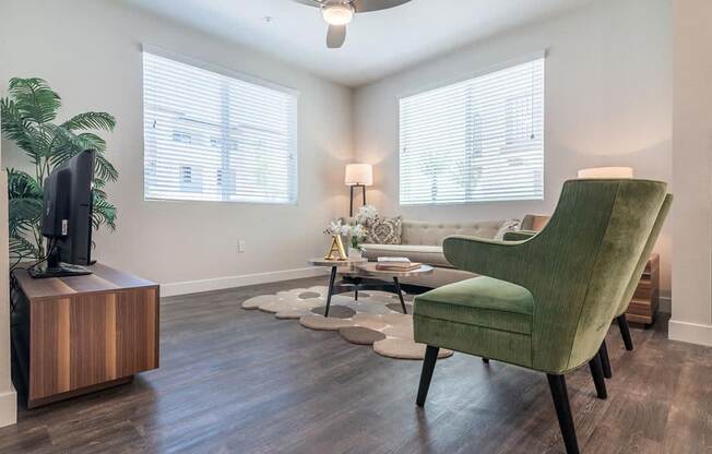 Living room chair at Montecito Apartments at Carlsbad, California, 92010
