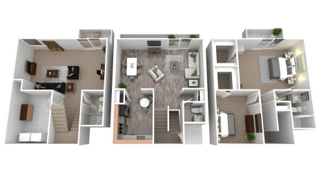 2 beds, 3 baths, 1,600 sqft, $2,045