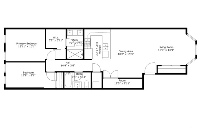 2 beds, 2 baths, 1,007 sqft, $3,995, Unit 2