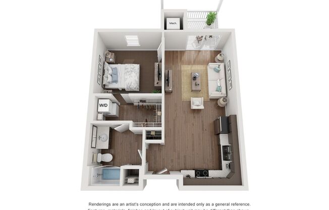 1 bed, 1 bath, 703 sqft, $1,675