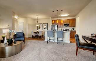 La Bella Vita Living Room Full View Apartments in Colorado Springs, CO