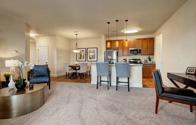 La Bella Vita Living Room Full View Apartments in Colorado Springs, CO