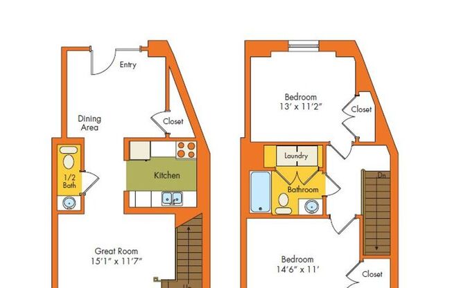 2 beds, 1.5 baths, 1,110 sqft, $3,025, Unit D-004