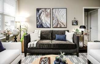 Living Room at Aventine Wilderness Hills in Lincoln, NE