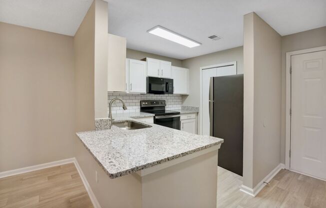 Upgraded Apartment kitchen at Westbury Mews Apartments in Summerville SC 29485