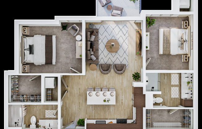 2 beds, 2 baths, 1,128 sqft, $1,590, Unit 301