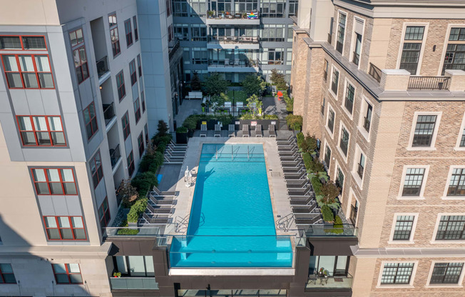 Aerial View of Pool at The Nicholas, Columbus, OH, 43215